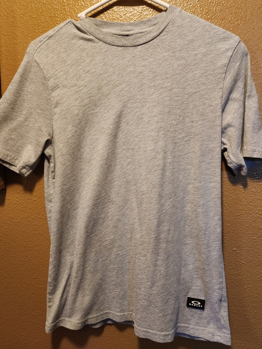 Oakley Shirt Men's Light Heather Gray Short Sleeve Crew Tee Size XS